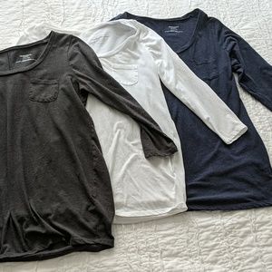 Pack of 3 Motherhood Maternity 3/4 length tees
